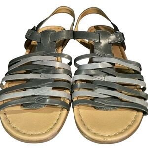 Naturalizer leather blue strappy sandals 7.5